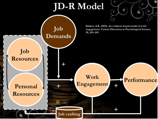 Figuur JDR Job Demands Resources bij zelfsturend team.