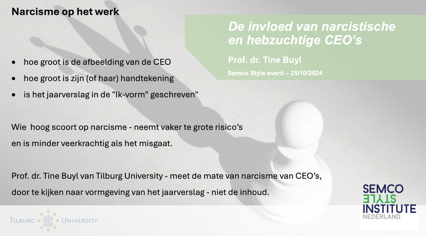 Figuur Narcisme op het werk