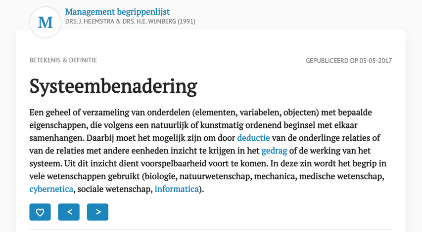 Powrpoint slide Systeembenadering.