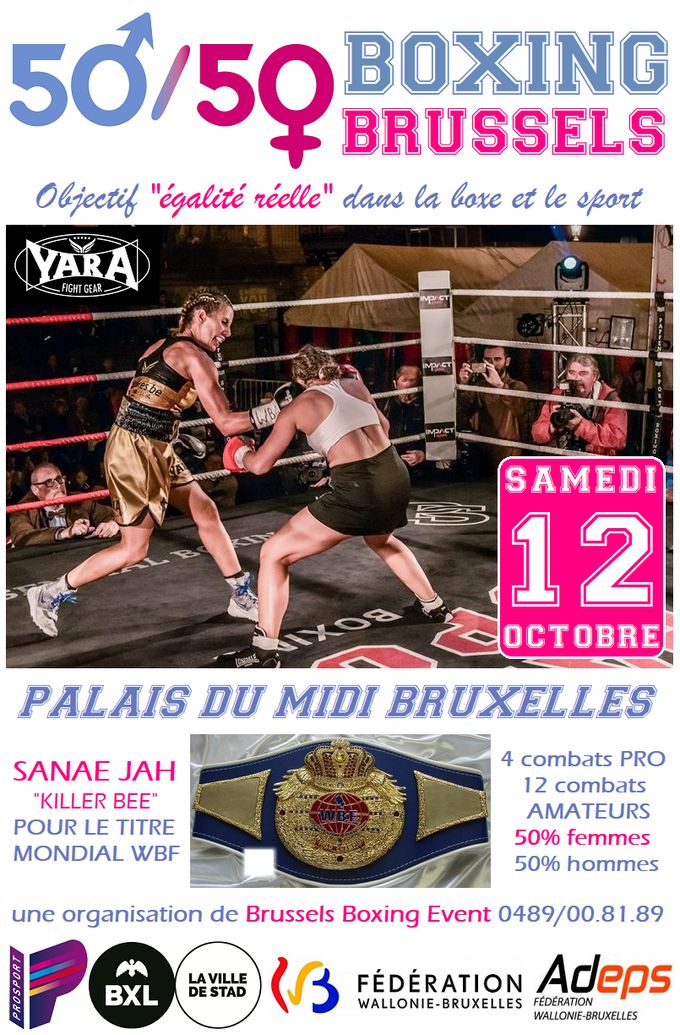 12 octobre 2019 PALAIS DU MIDI LE 50-50 BOXING avec SANAE JAH et MOHAMED EL MARCOUCHI