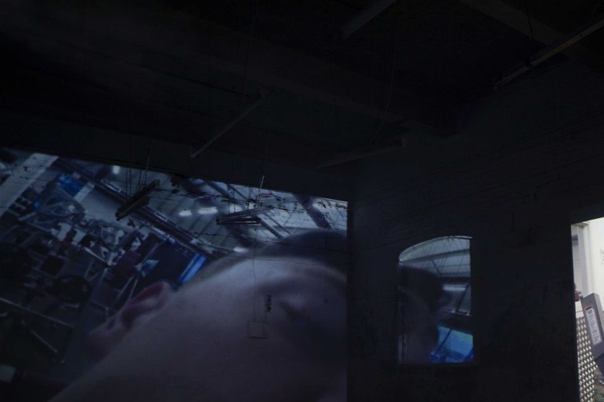 No Pain! No Champagne! 2021, Projection mapping installation, Ugly Duck, London 
