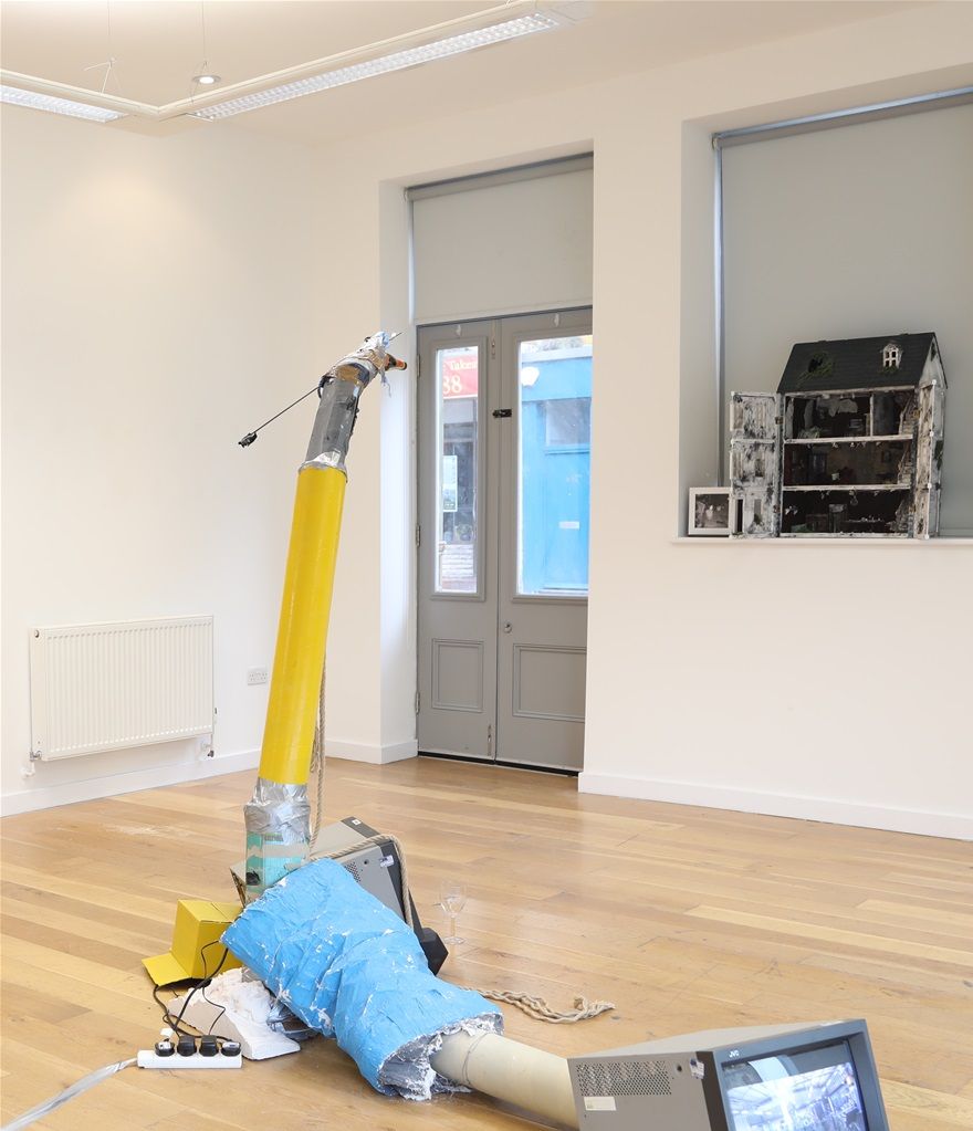 No Pain! No Champagne! Mixed Media Installation. Part of 'Still Here' exhibition at Brewery Tap UCA Project Space, Folkestone