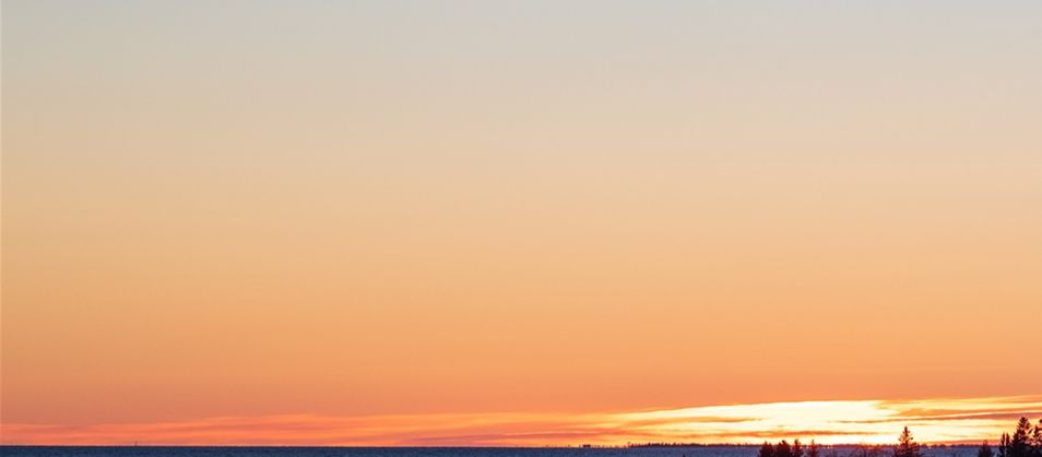 Solnedgång Vitskärsudden Obbola  febr. 2022