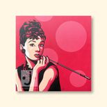 Audrey Hepburn on Hot Pink