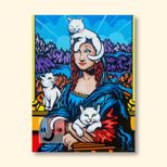 Mona Lisa With Her Cats