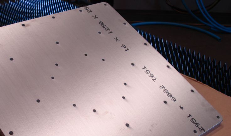 Waterjet cut aluminium T6