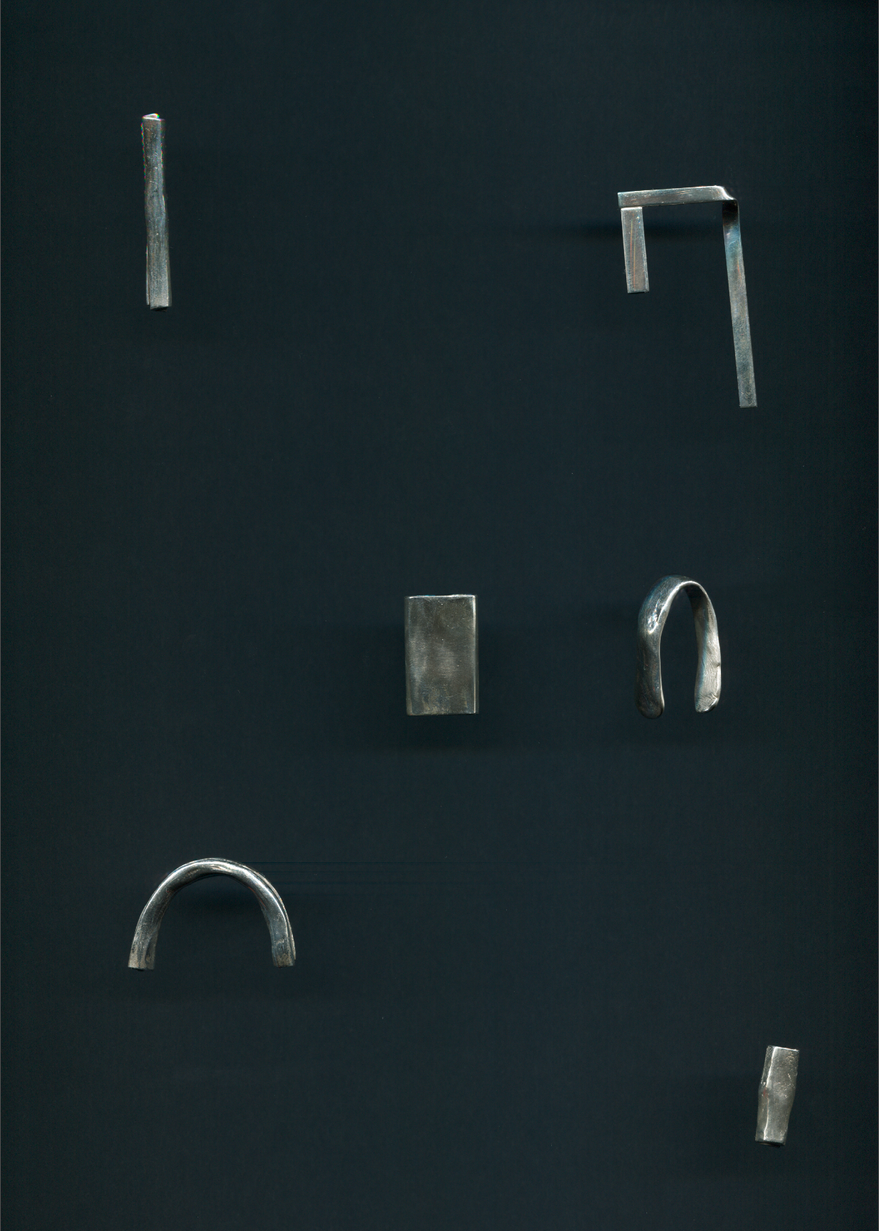 Silver object composition by Janne Claes 