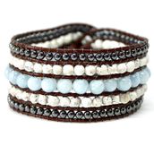 Multiwrap akvamarin/lavasten/hematit