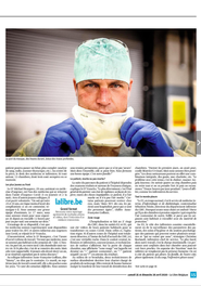 Tear sheet of La Libre Belgique