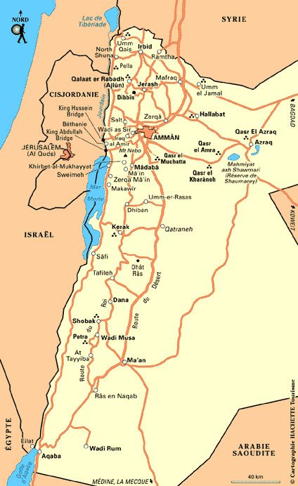 CARTE DE LA JORDANIE