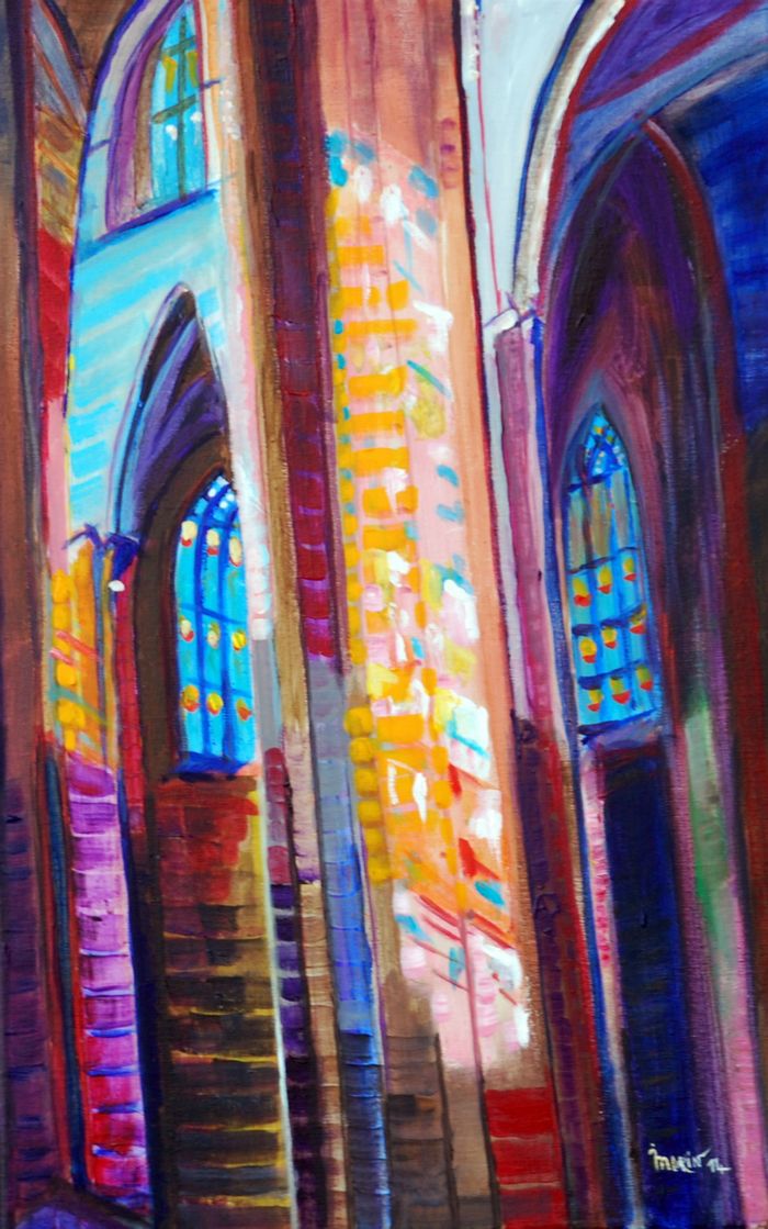 Lumière dans la cathédrale
Acrylique sur toile
40x50cm