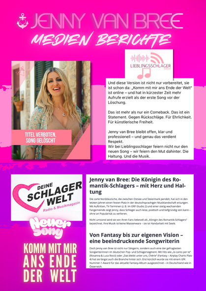 Presse 2 Ende der Welt - Medien Jenny van Bree