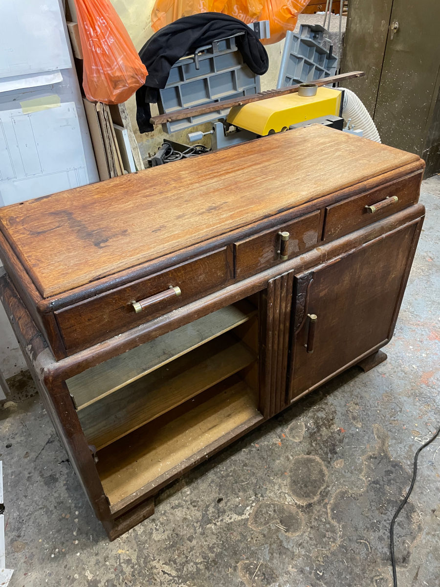 Art Deco sideboard restoration.