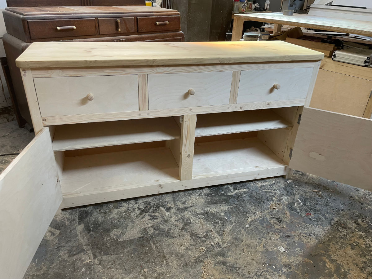 Pine utility sideboard commission.