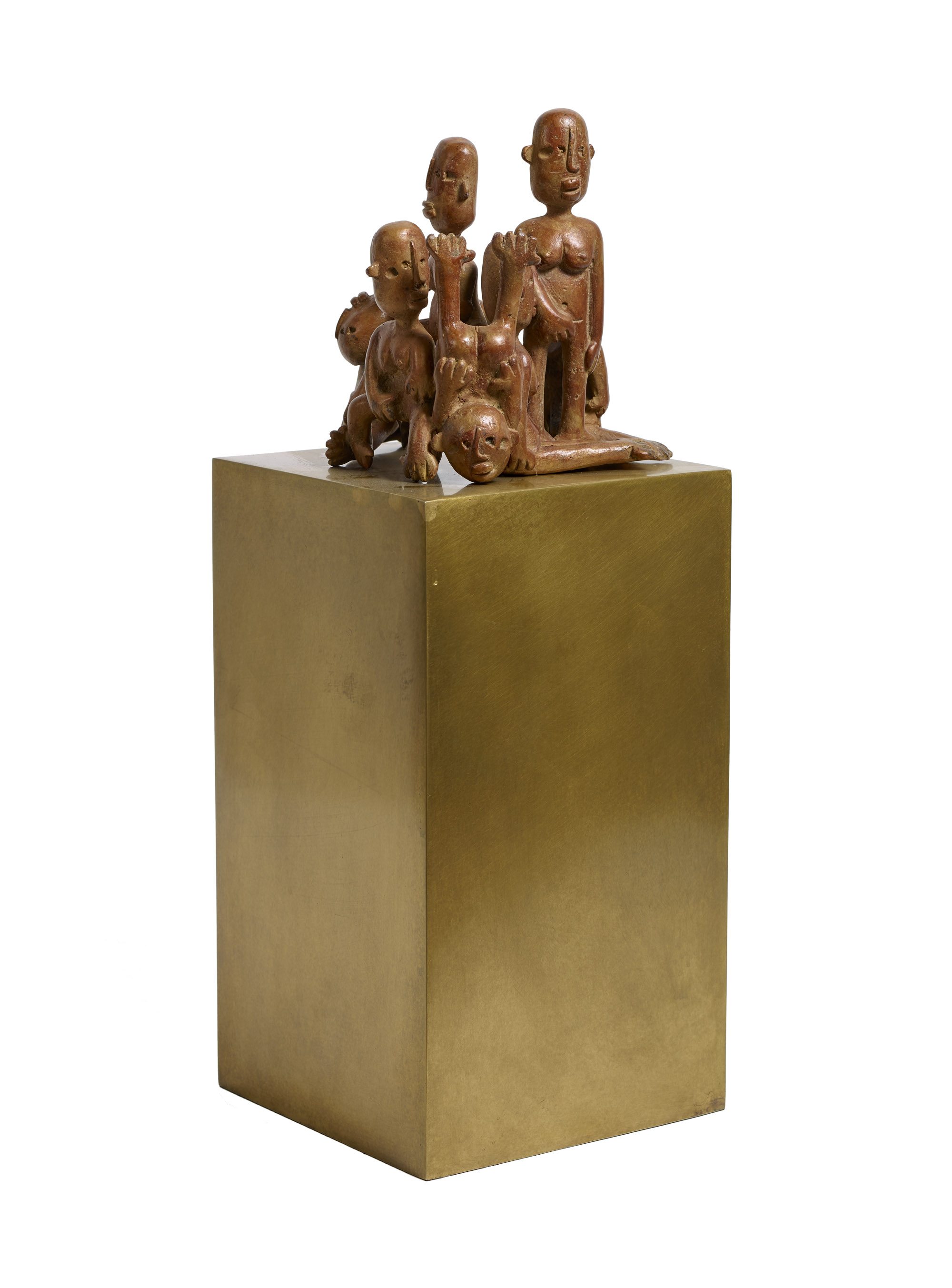 Tierra, bronce y latón, 40 x 17 x 17 cm autor Joaquin Baron