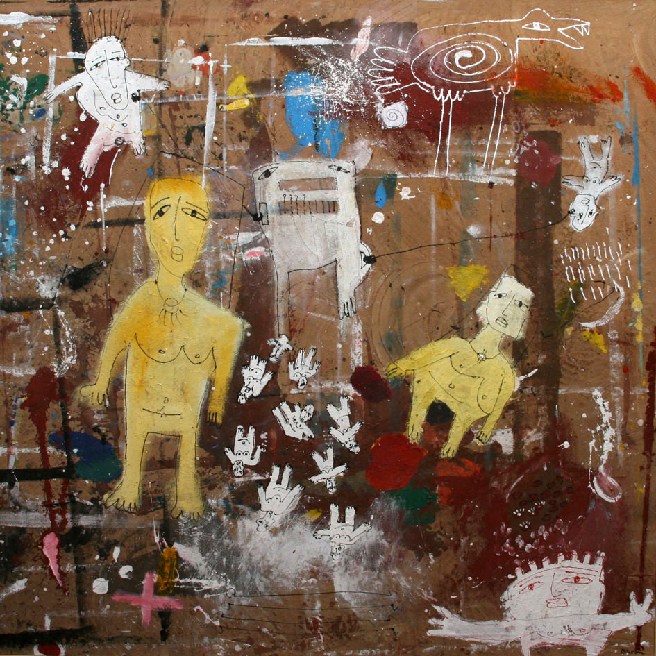 Universo uno, mixta sobre tela, 200x200 cm. Autor Joaquín Barón