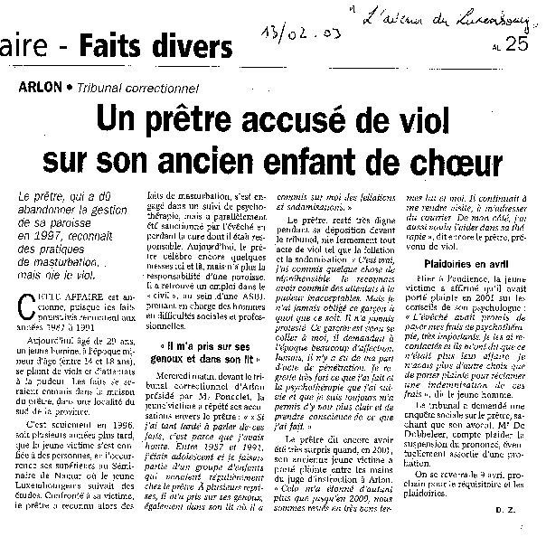 © 15.02.2003  'L'avenir du Luxembourg'