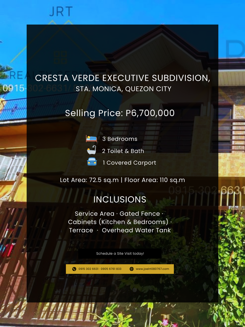 SOLD RFO - Cresta Verde 1