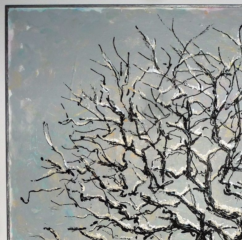 'Apple device' 2015. Acryl på plade 122x122 cm
