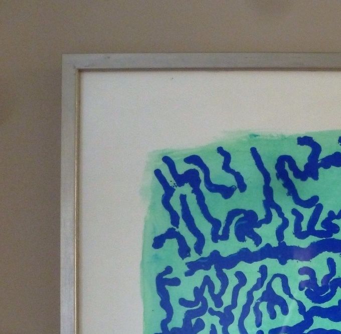 Uden titel 2003. Acryl på papir i ramme 50*50 cm