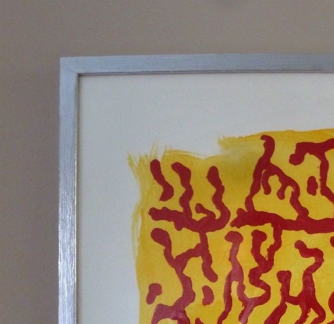 Uden titel 2003. Acryl på papir i ramme 50*50 cm