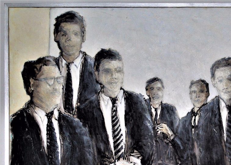 'Slipseparade' 2017. Acryl på lærred 100x140 cm. Udlånt