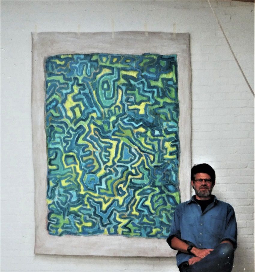 Maleri, ca. 1,50 x 2,00 m 2001.