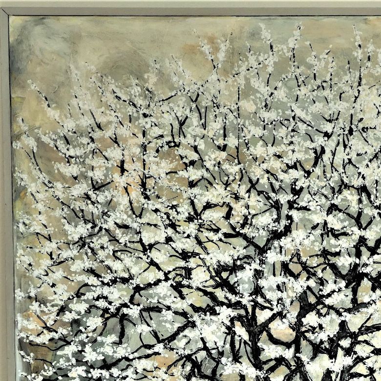 'Spring' 2020. Acryl på lærred 120x120 cm.