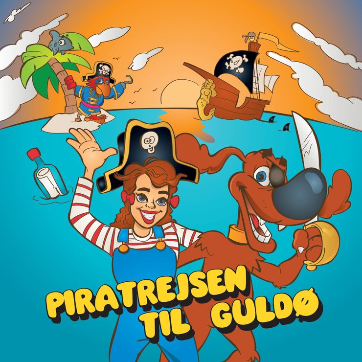 Coverart til Piratrejsen til Guldø musikudgivelse