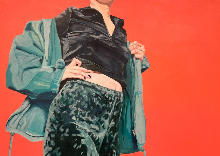 Min pose, 60x80 cm, akryl på duk