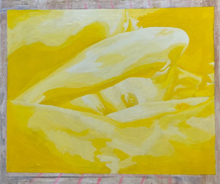 Mitt samkväm, 82x96 cm, akryl på trä