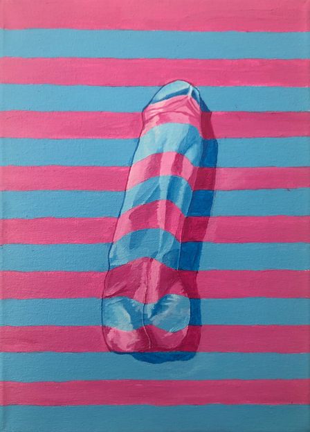 Illusionerad k*k, 32,5x23,5, akryl på duk