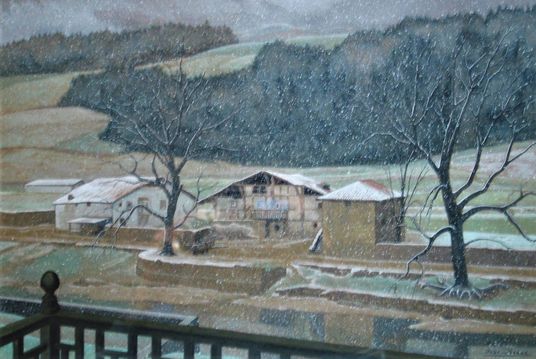 Empezando a nevar -  Caminos Viejos de Areta, 1941 
