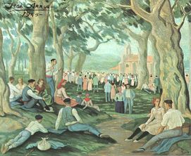 Romería en la ermita, 1945