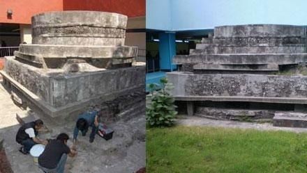 Foto: Templo Ehécatl-Quetzalcóatl en estación Pino Suárez