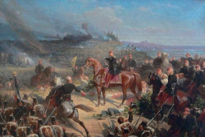 Representación de la batalla de Solferino en 1859, 
de Adolphe Yvon.