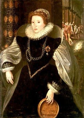 Elizabeth con el tamiz, un símbolo de la virginidad