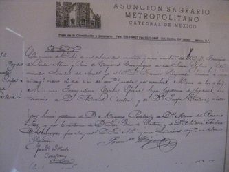 Certificado de Bautizo