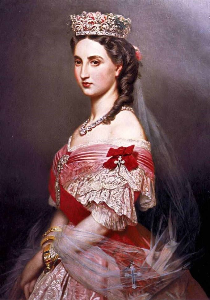Nacida como 'Charlotte', tomó el nombre de Carlota cuando se convirtió en la Emperatriz de México. (Foto: Retrato de Franz Xaver Winterhalter) 
(Bruselas, 7 de junio de 1840 - 19 de enero de 1927)
