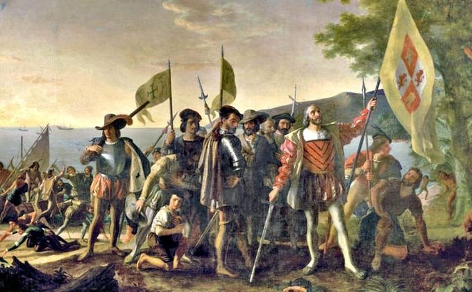 Llegada de Cortés a la Villa Rica de la Vera Cruz 