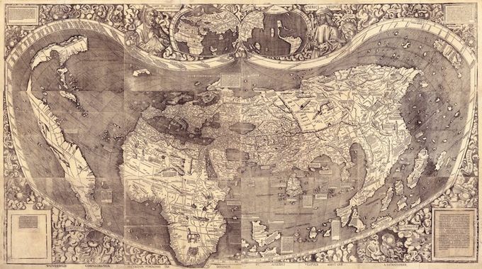 imágenes del mapa de 1491 recién descifrado