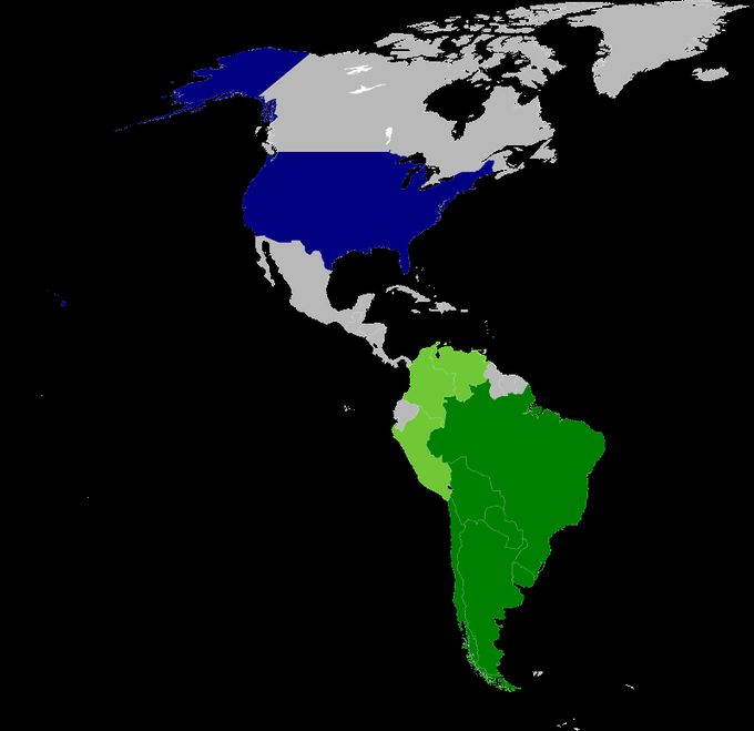 Países participantes en la Operación Cóndor.
Miembros activos: Argentina, Bolivia, Brasil, Chile, Paraguay, Uruguay.
Miembros esporádicos: Colombia, Perú, Venezuela.
Asistencia y financiación: Estados Unidos