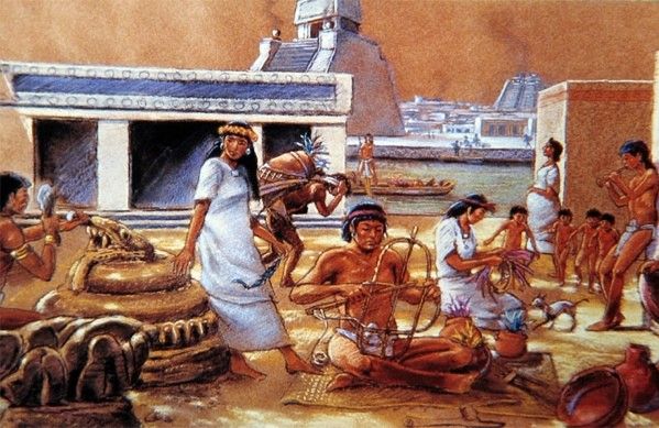 Los aztecas tenían escuelas obligatorias separadas entre niños y niñas.