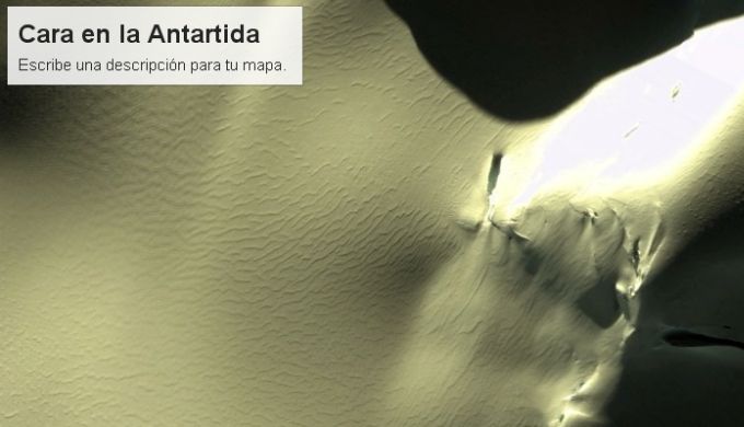 Una cara similar a la de Cidonia en Marte, pero en la Antártida 

coordenadas 72° 00' 36.00