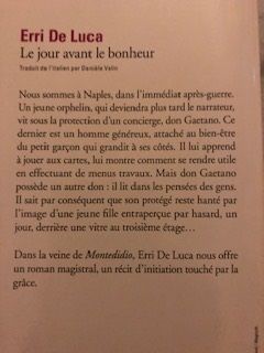 Le jour avant le bonheur