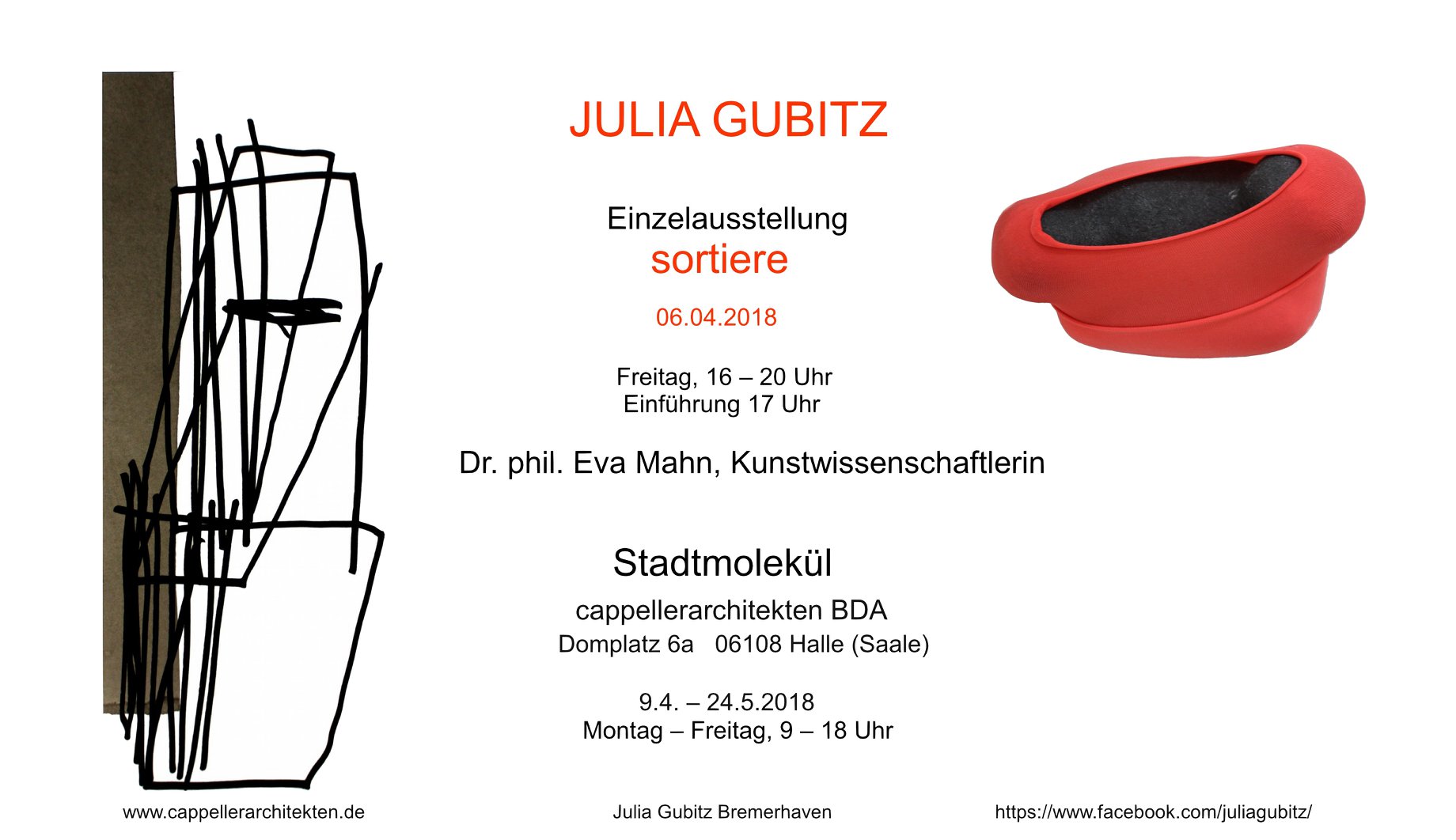 "sortiere" Julia Gubitz Einzelausstellung  extern 2018