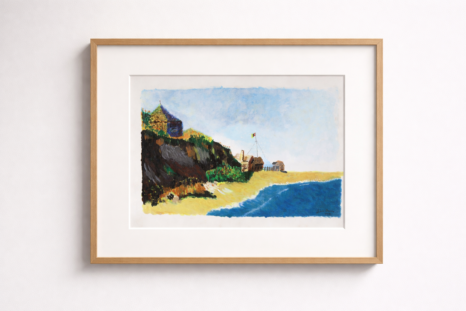 Juliocesartist first sea side painting  of his journey. Seaside View