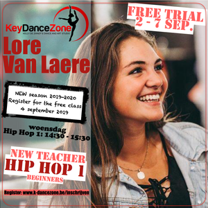 Lore Van Laere geeft vanaf seizoen 2019-2020 Hip Hop 1.