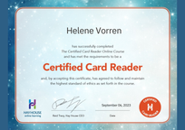 Helene Vorren (Certified Card Reader)