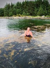 taking a bath